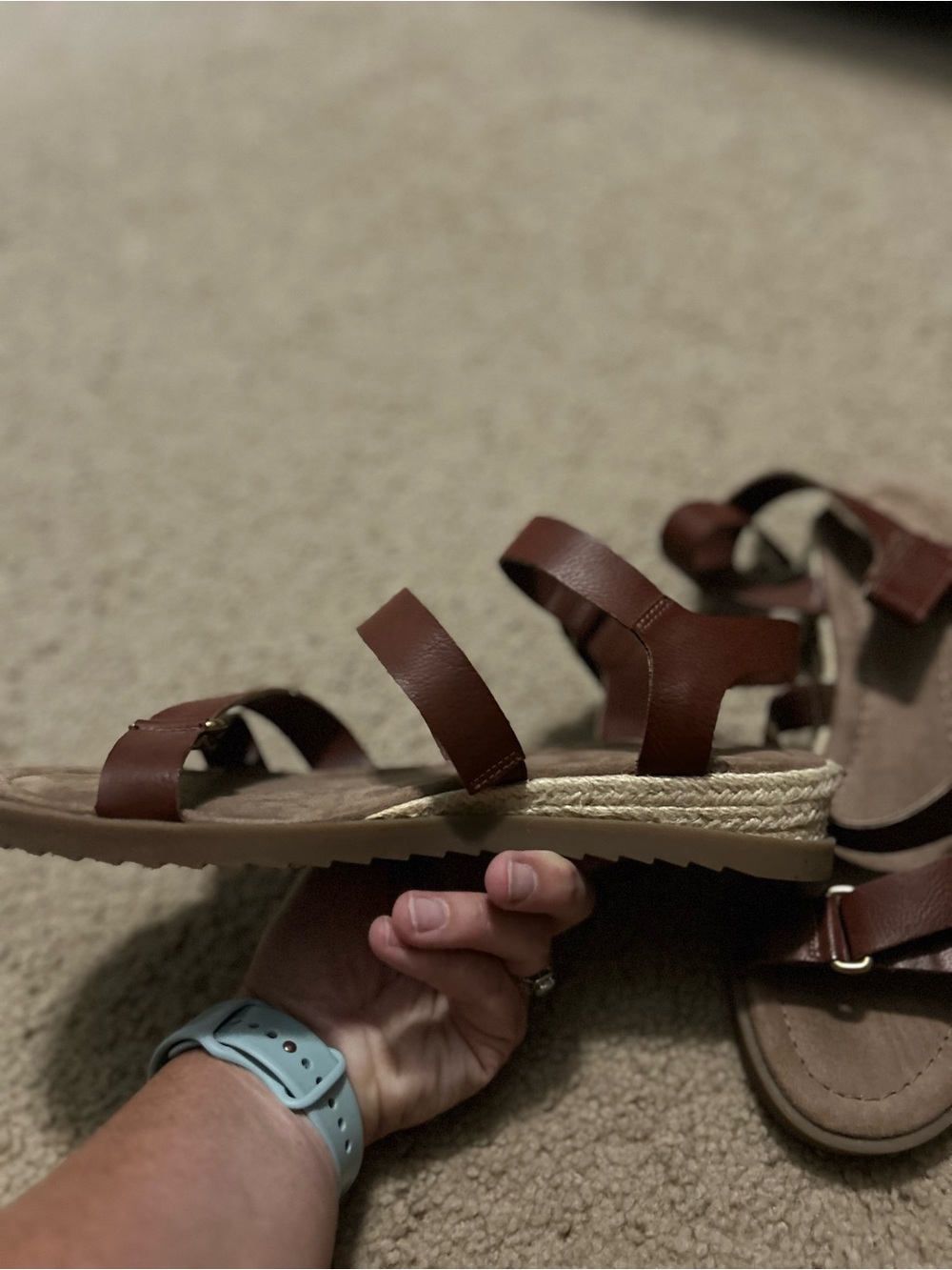 Brown Rubber Sole Sandal (Size 9.5